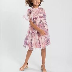 Floral Pink and Purple Girls' Dress